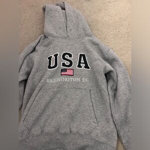Gray USA Graphic Hoodie Sweatshirt